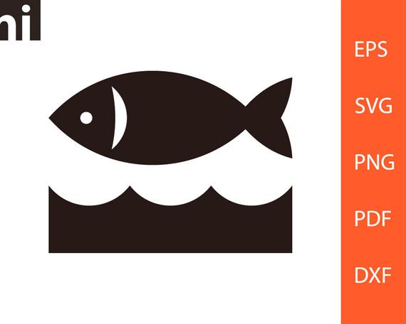 570x456 Fish Fish Icon Fish Logo Fishing Fish Silhouette Etsy