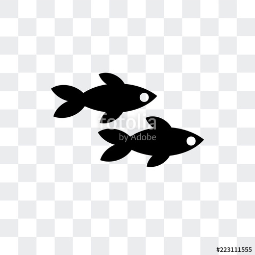 500x500 Fish Icon Isolated On Transparent Background Modern And Editable