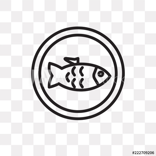 500x500 Fish Icon On Transparent Background Modern Icons Vector