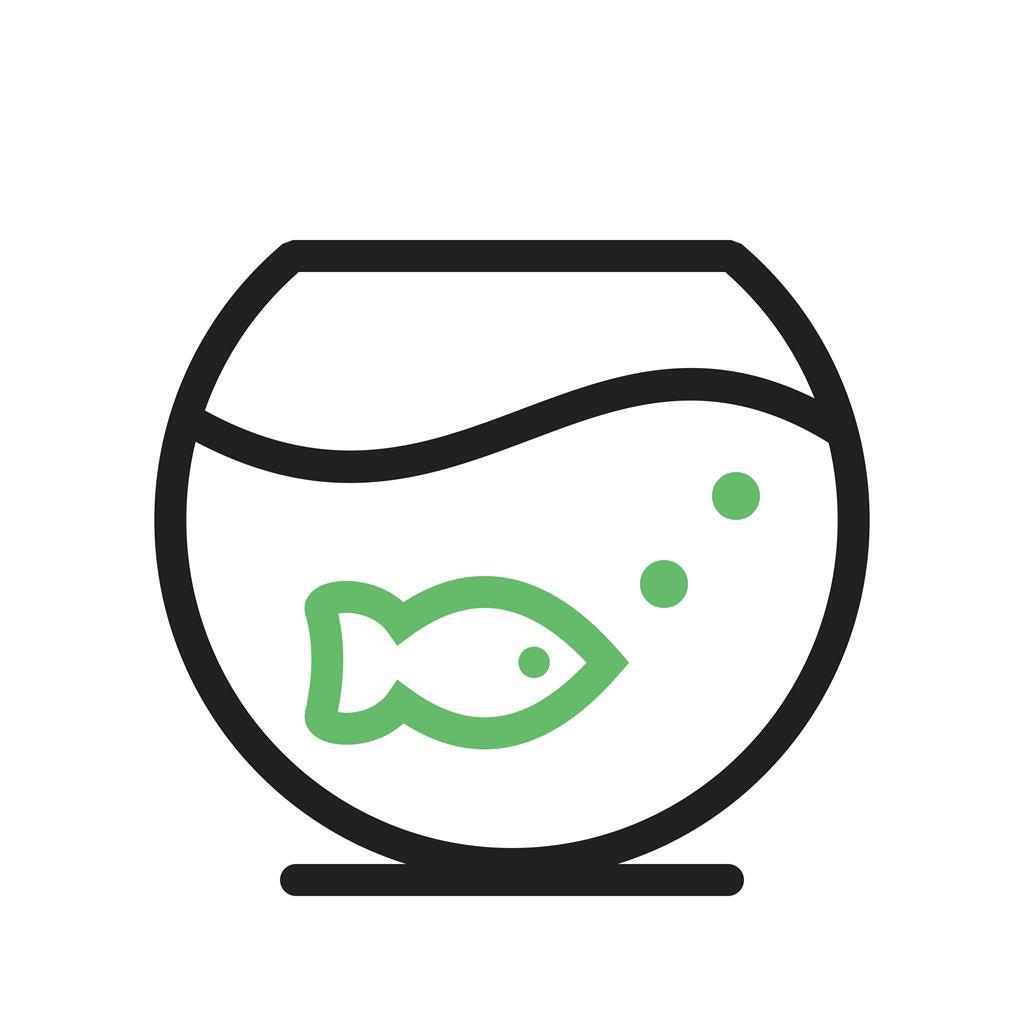 1024x1024 Fish Bowl Line Green Black Icon