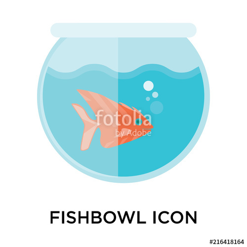 500x500 Fishbowl Icons Isolated On White Background Modern And Editable
