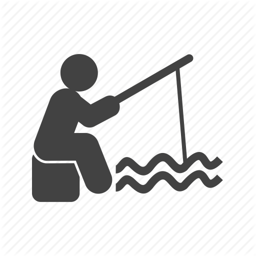 512x512 Fisherman, Fishing, Lake, Landscape, Nature, River, Water Icon