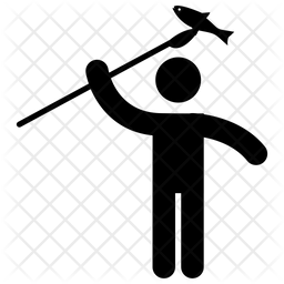 256x256 Fisherman Icon Of Glyph Style