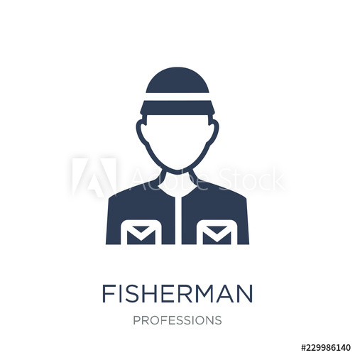 500x500 Fisherman Icon Trendy Flat Vector Fisherman Icon On White