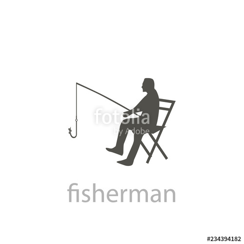 500x500 Fisherman Icon Illustration Of Fisherman Vector Icon For Web