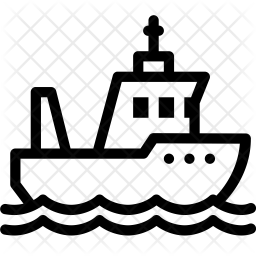 256x256 Fishing Boat Icon Of Line Style