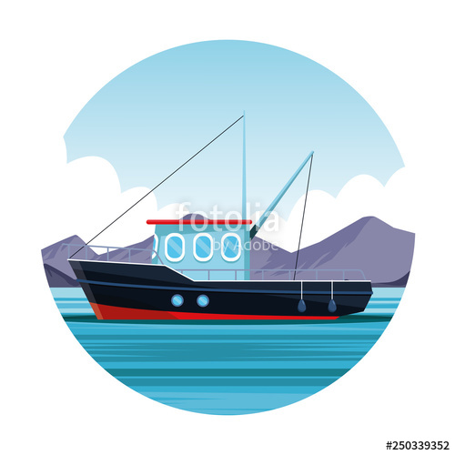 500x500 Fishing Boat Icon Stock Image And Royalty Free Vector