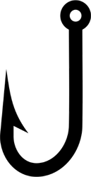129x250 Fishing Hook Icon Sticker
