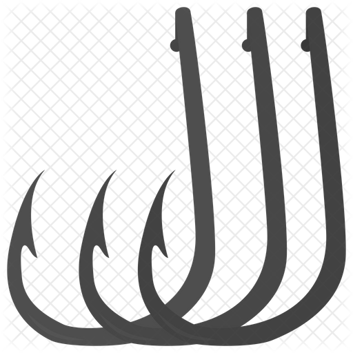 512x512 Fishing Hook Icon Of Flat Style