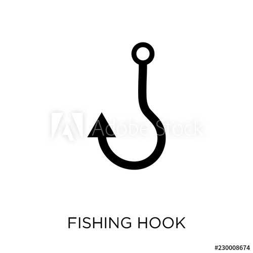 500x500 Fishing Hook Icon Fishing Hook Symbol Design From Nautical