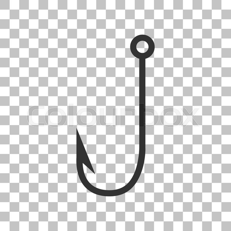 800x800 Fishing Hook Sign Illustration Dark Stock Vector Colourbox