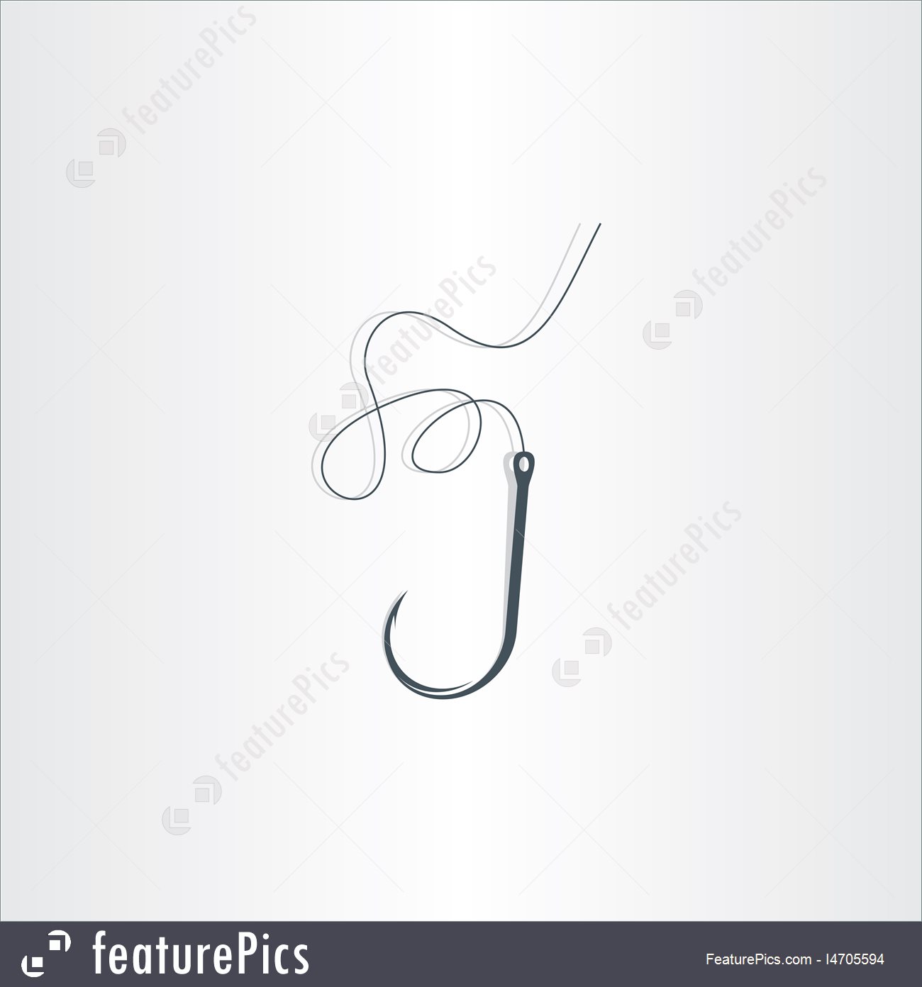 1300x1392 Hook Icon Fishing Symbol Illustration