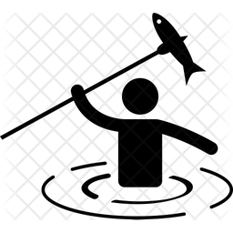 256x256 Fishing Icon Of Glyph Style