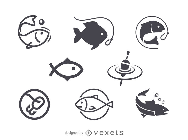 765x570 Fishing Icon Logo Template