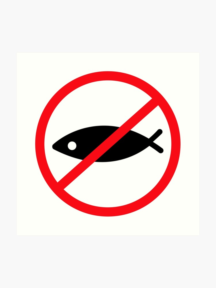 750x1000 Vector No Fishing Icon Art Print