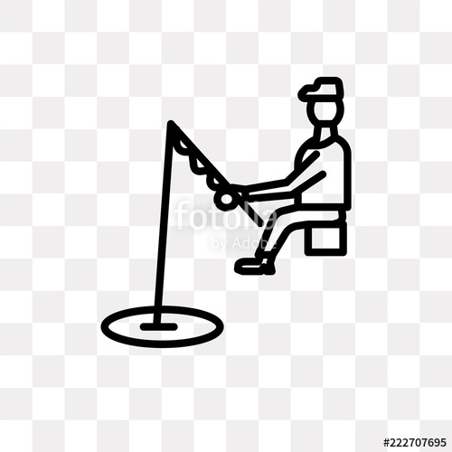 500x500 Fishing Icon On Transparent Background Modern Icons Vector
