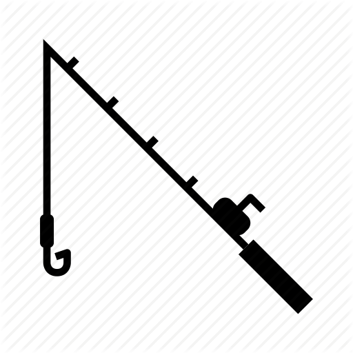 512x512 Fish Hook, Fish Pole, Fishing, Fishing Rod, Leisure Icon