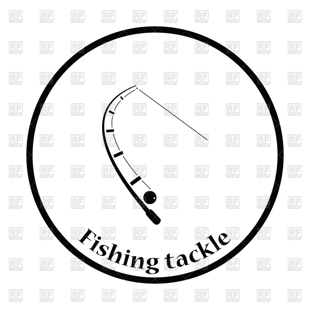 1200x1200 Icon Of Curved Fishing Rod Vector Image Of Icons And Emblems