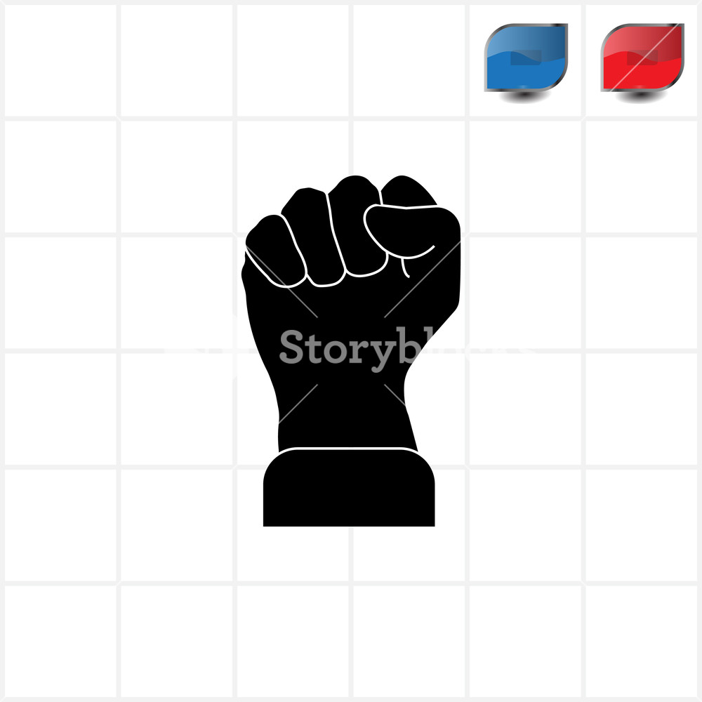 1000x1000 Fist Icon Vector Illustration Royalty Free Stock Image