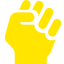 256x256 Free Yellow Clenched Fist Icon