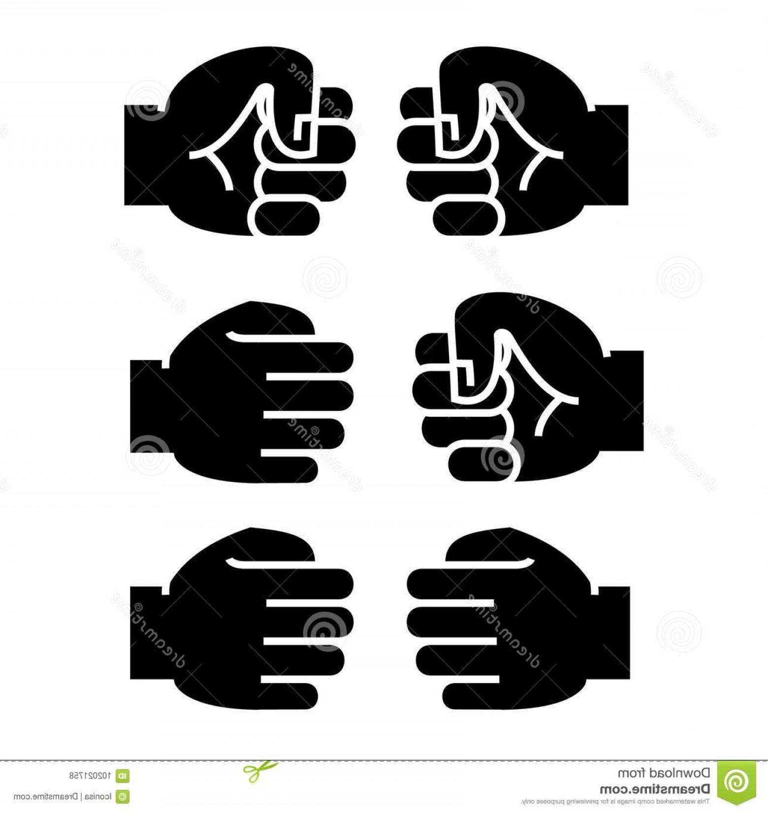 1560x1652 Fist Bump Icon Vector Illustration Black Sign Isolated Background