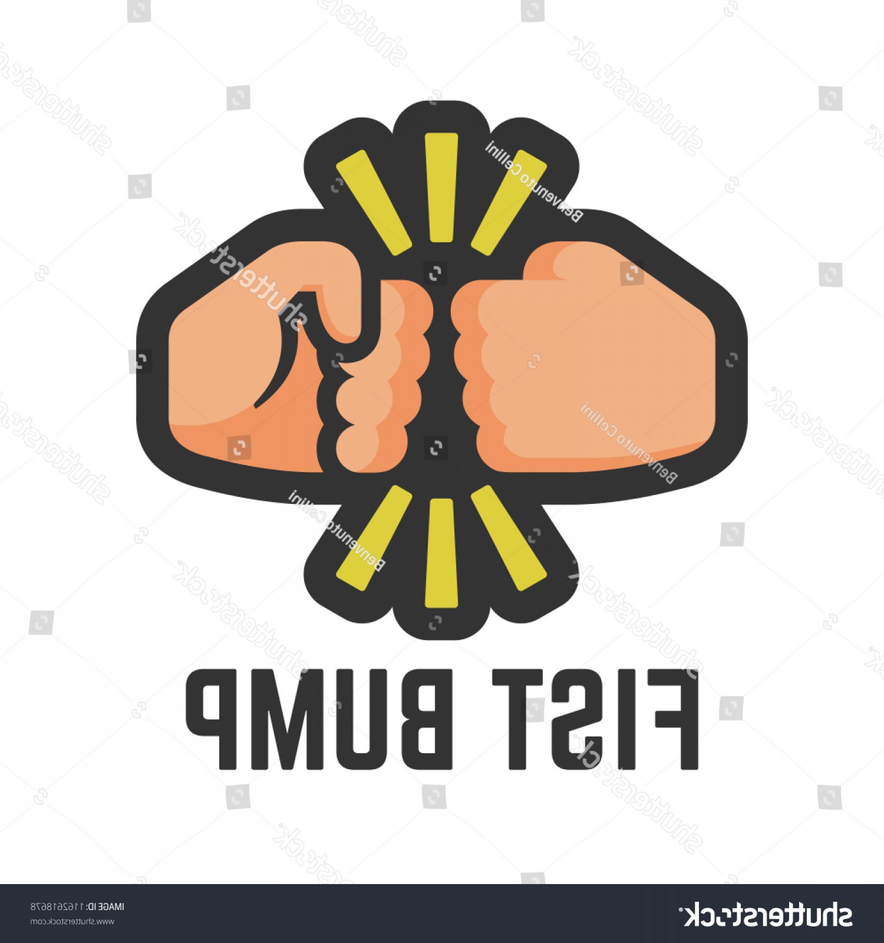 1800x1920 Vector Color Fist Bump Flat Icon Soidergi