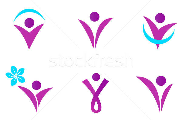 Abstract Fit Woman Icon Isolated On White 600x395 Abstract Fit Woman Icon Isolated On White