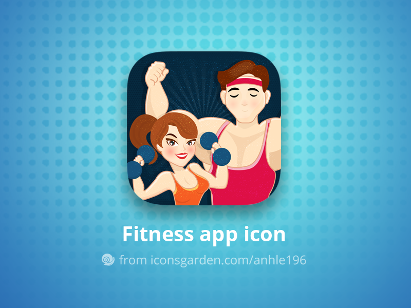 800x600 Fitness Couple App Icon