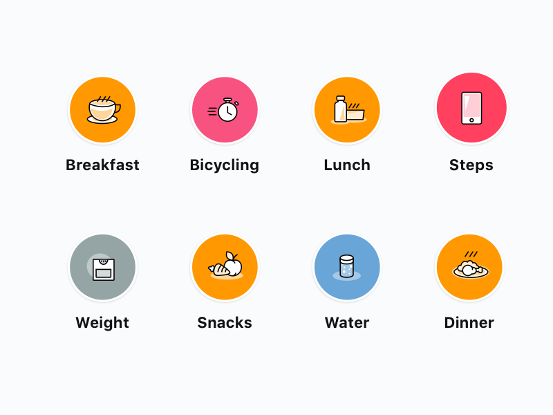 800x600 Icon Set For Fitness App