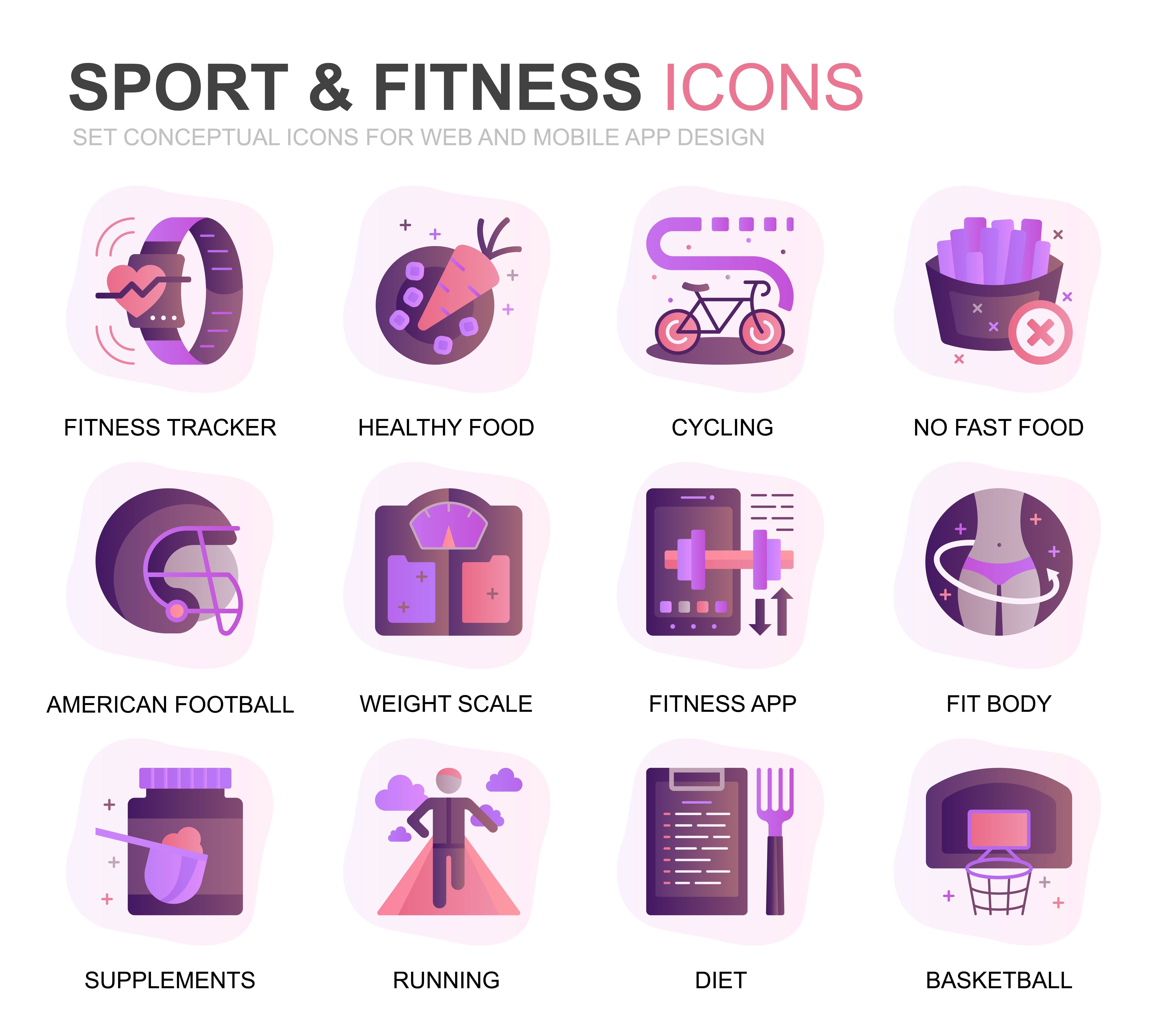 6250x5625 Modern Set Sport And Fitness Gradient Flat Icons For Website