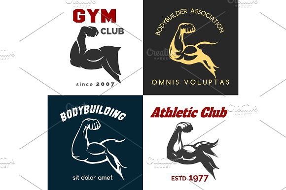 Fitness Center Logo Set Human Icons Human Icons Sport Icon 580x386 Fitness Center Logo Set Human Icons Human Icons Sport Icon