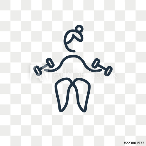 500x500 Fitness Vector Icon Isolated On Transparent Background, Fitness