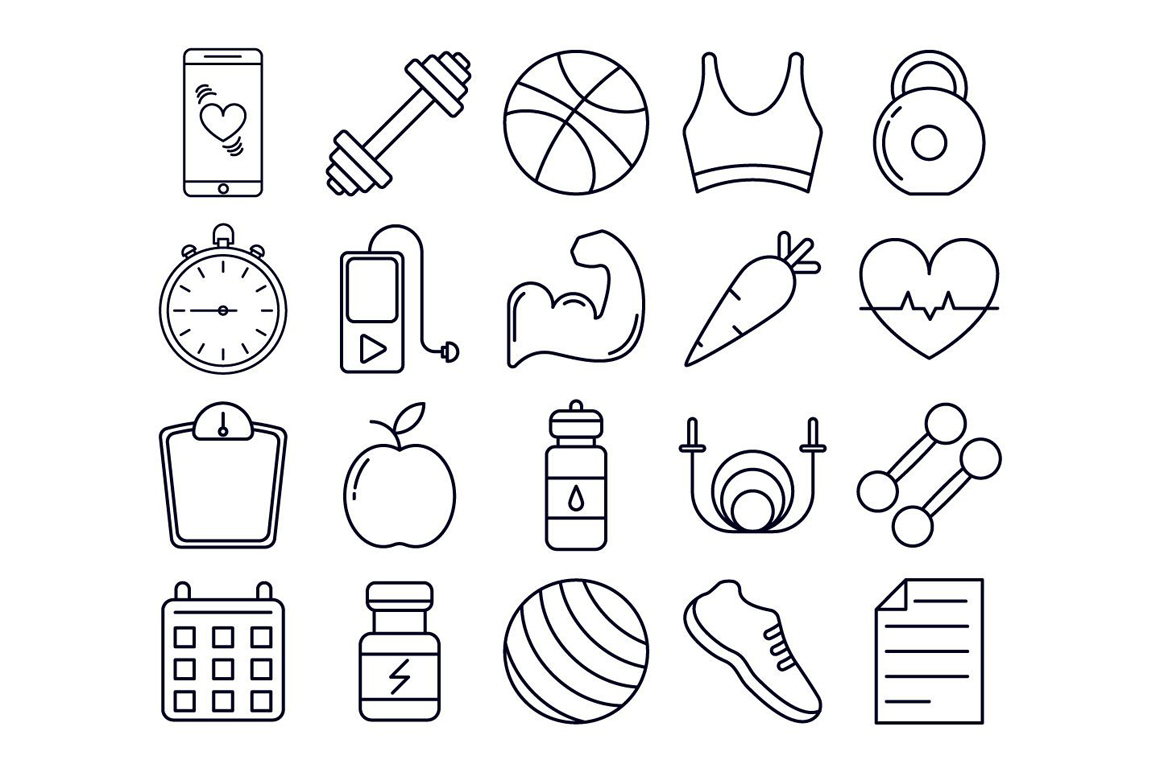 1160x772 Free Fitness Vector Icons Free Graphics, Icons