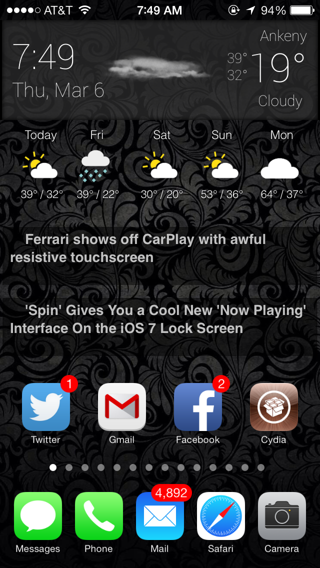 640x1136 Five Icon Dock
