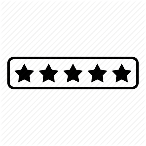 512x512 Assessment, Five Stars, Like, Rated, Rating Scale, Rating Stars