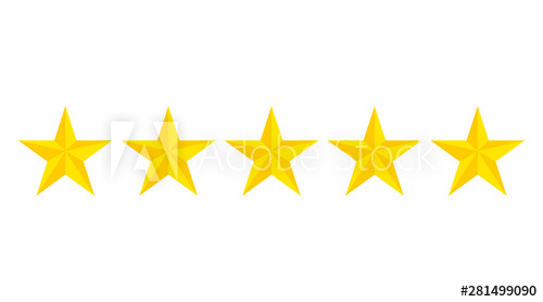 500x278 Five Star Rating Icon Evaluation Hotel Of Gold Stars Flat