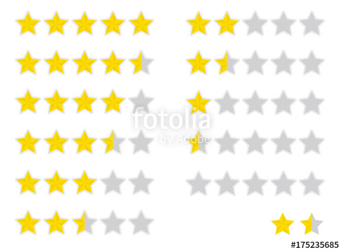 500x368 Five Star Rating Icon Set Stock Image And Royalty Free Vector