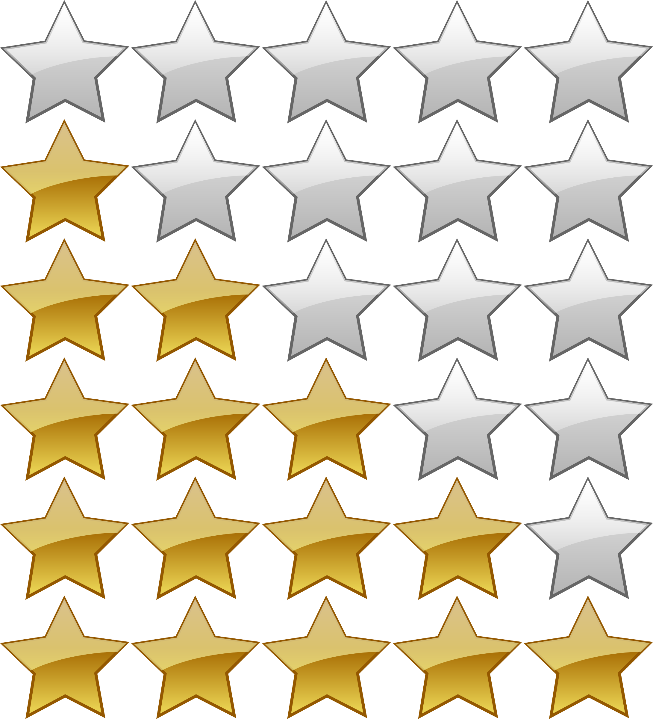 2181x2400 Star Rating Png