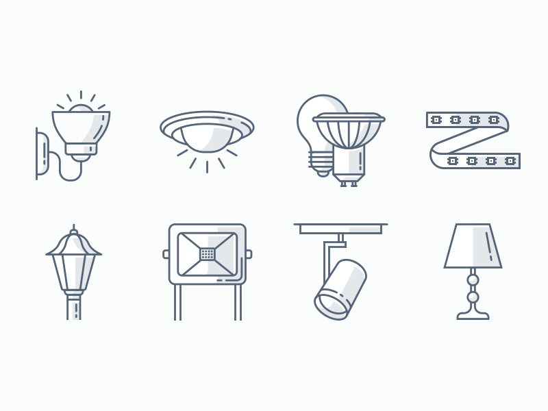 800x600 Light Fixtures Icons
