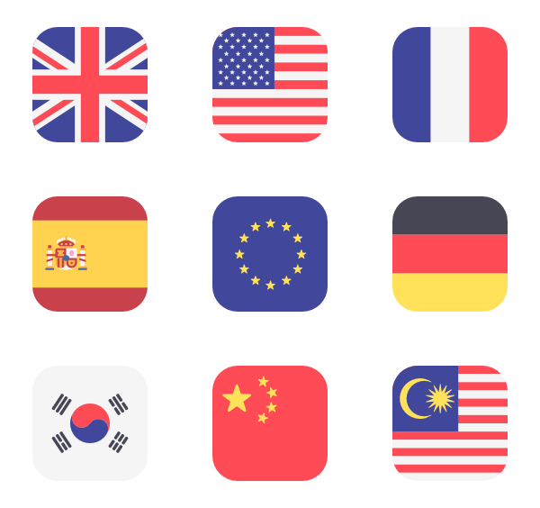 600x564 Flags Icon Style Rounded Square