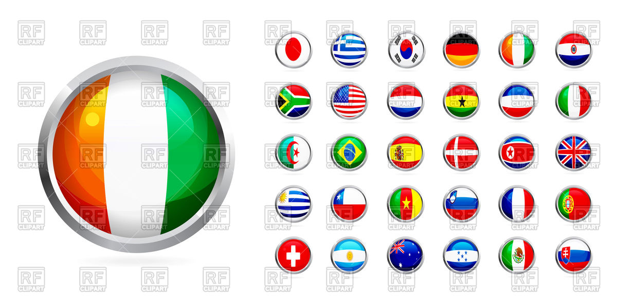 Flag Icon Set Vector Image Of Icons And Emblems 1200x584 Flag Icon Set Vector Image Of Icons And Emblems