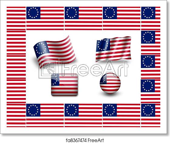 Free Art Print Of Betsy Ross Flag Icon Set Freeart 560x470 Free Art Print Of Betsy Ross Flag Icon Set Freeart