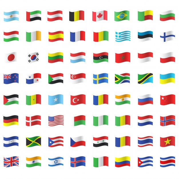 Waving Flag Icon Collection Vector Free Download 626x626 Waving Flag Icon Collection Vector Free Download