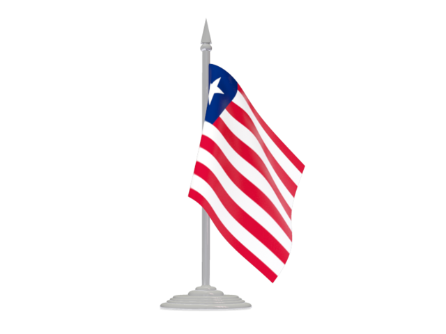 640x480 Flag With Flagpole Illustration Of Flag Of Liberia