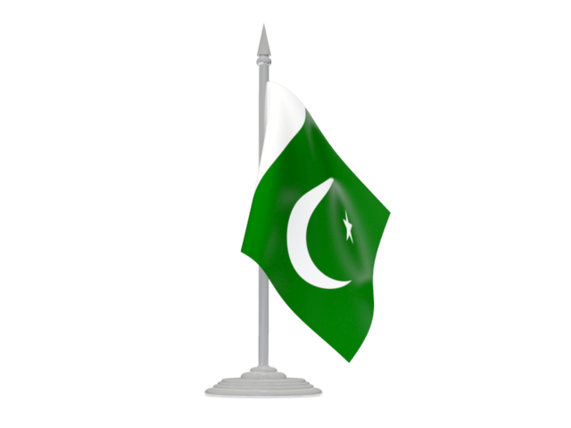 640x480 Flag With Flagpole Illustration Of Flag Of Pakistan