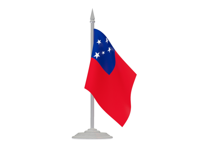 640x480 Flag With Flagpole Illustration Of Flag Of Samoa