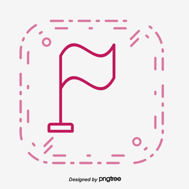 640x640 Pink Flagpole Icon, Element, Icon, Flag Stage Png Transparent