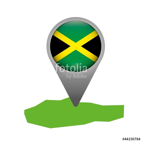 500x500 Jamaika Markierung Flagge Icon Button Stock Image And Royalty