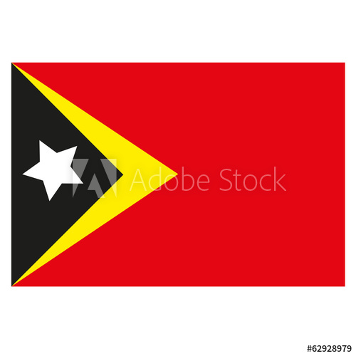 500x500 Timor Leste Flagge Icon Button