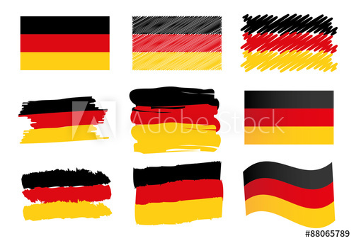 500x340 Deutschland Flagge Fahne Icon Button Germany